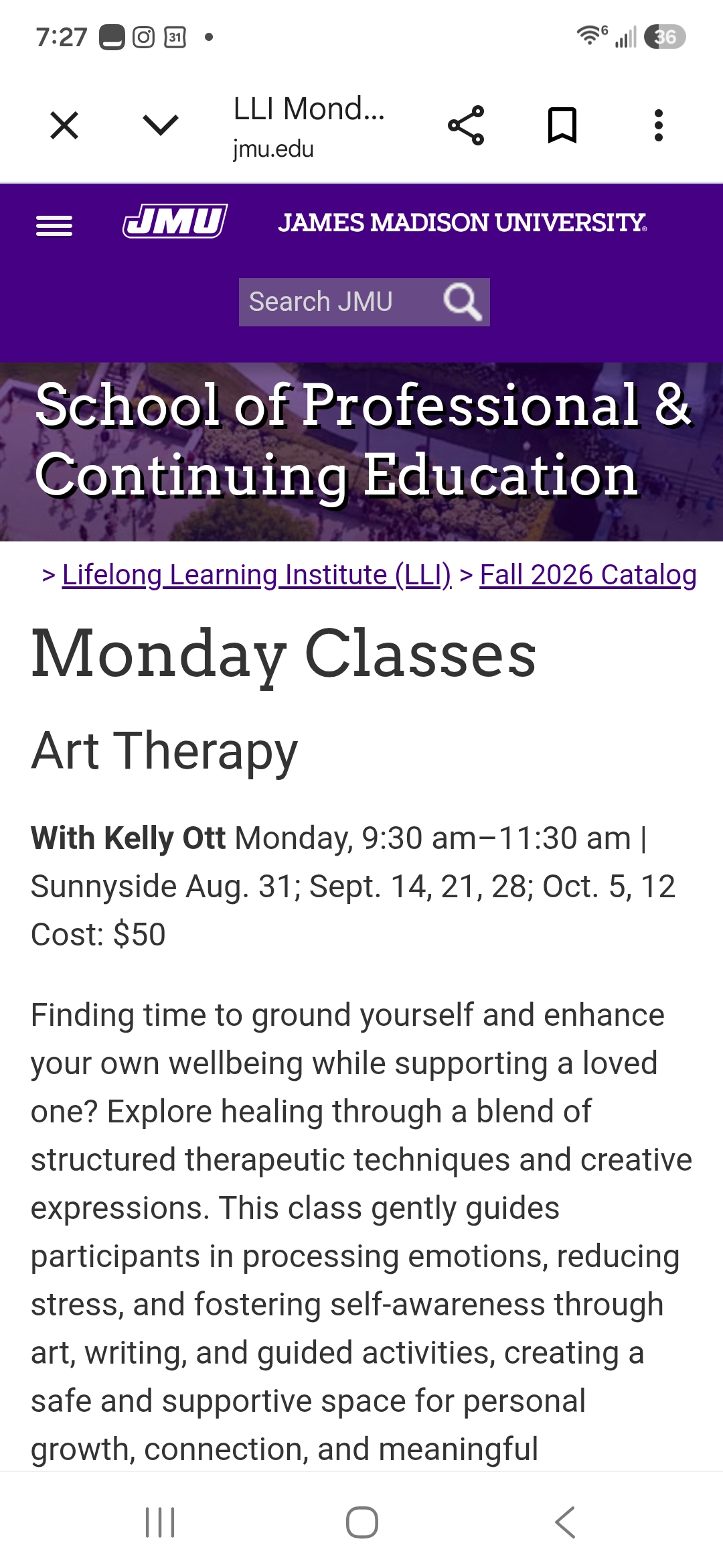 JMU Lifelong Learning Institute